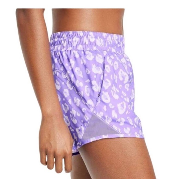 All in Motion Purple and White leopard Run Shorts medium - Picture 2 of 5